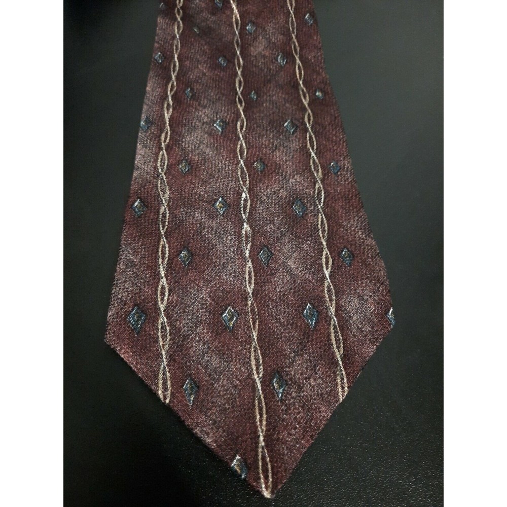 Villa Bugatti Italian Silk Neck Tie Geometric Made in USA